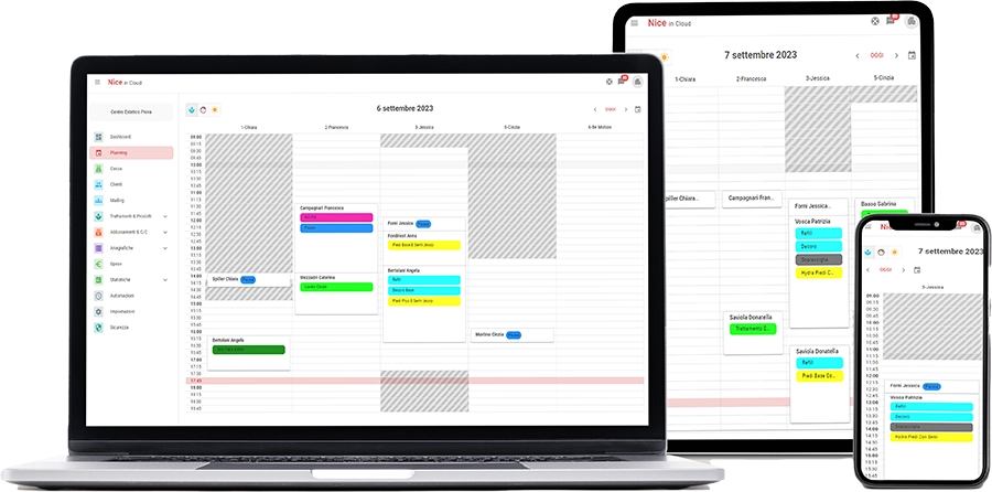 Software per centri estetici cloud multi dispositivo